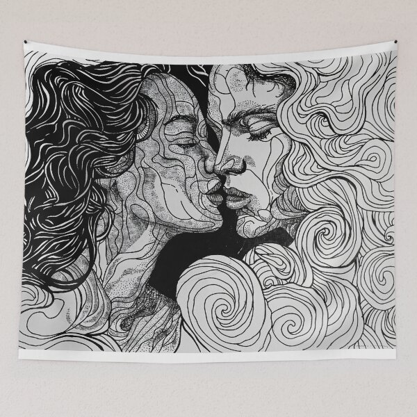 Item preview, The kiss, 2024, A4, ink on paper designed and sold by oanaunciuleanu.