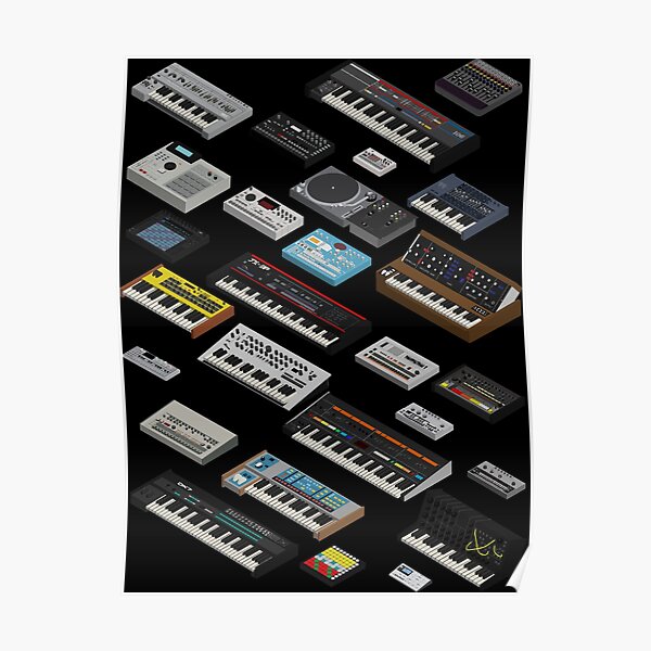 Collection de fans de synthétiseurs Poster