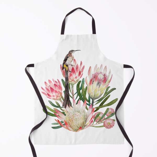 Item preview, Sugarbird Suikerbossie Protea Repens painting designed and sold by Leanne Nowell.