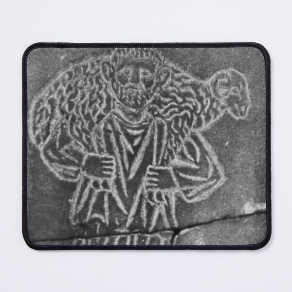 Item preview, Shepherd Ancient Headstone Vertical Black and White designed and sold by eddiebarronshop.