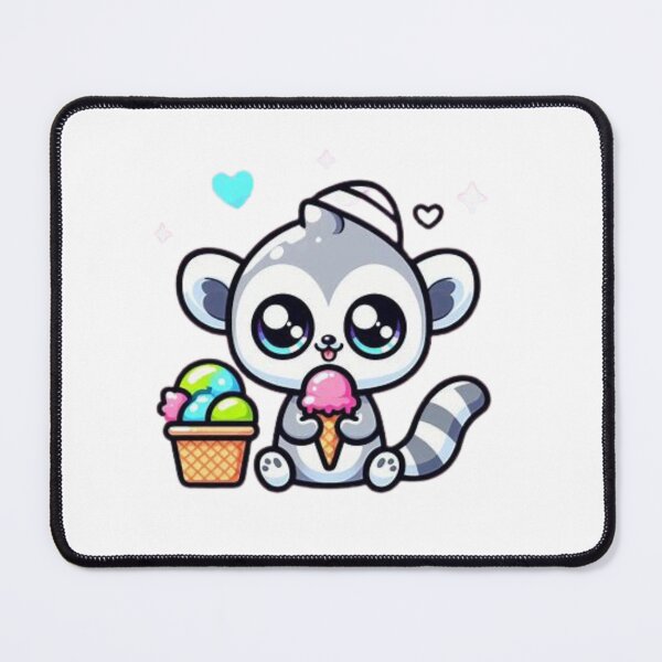 Item preview, lemur eating ice cream designed and sold by Eternalski.
