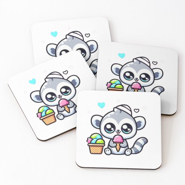 Item preview, lemur eating ice cream designed and sold by Eternalski.