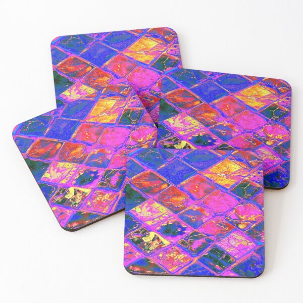 Item preview, Broken Tiles, Blue and Pink, Abstract Print designed and sold by larissa-myrie.