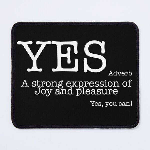 Item preview, Yes, you can! typewriting font, white and black, Adverb, English designed and sold by BeebopGraphics.