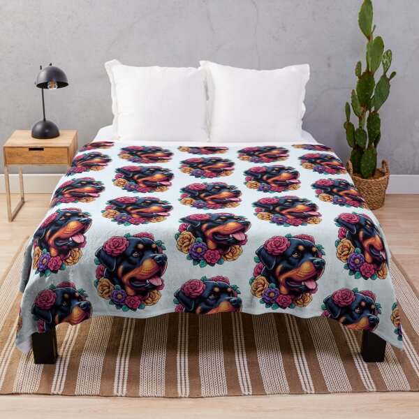 Item preview, Rottweiler Pet Dog Floral Women Girls Flowers Rottweiler Lover -  designed and sold by PurpleLoveStore.