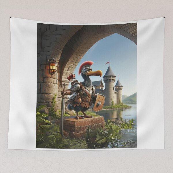 Item preview, Medieval Fantasy Knight Bird Illustration designed and sold by Aqmean.