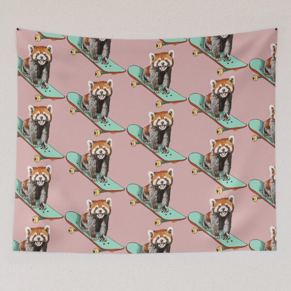 Item preview, Red Panda Riding a Skating Board: A Cute Adventure designed and sold by Pandositive.