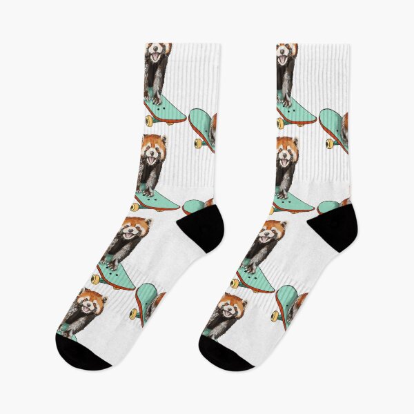 Item preview, Red Panda Riding a Skating Board: A Cute Adventure designed and sold by Pandositive.