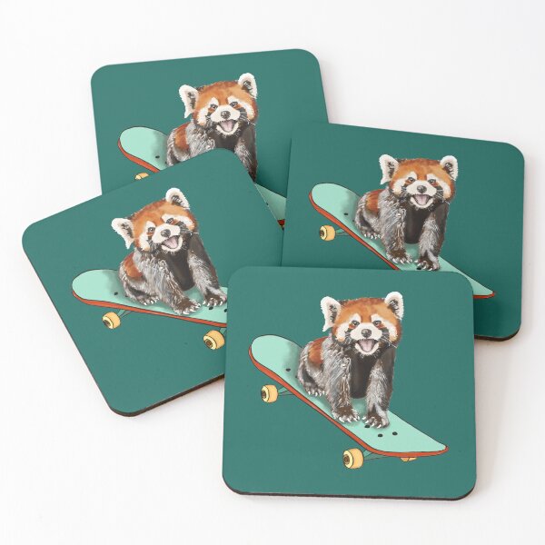 Item preview, Red Panda Riding a Skating Board: A Cute Adventure designed and sold by Pandositive.