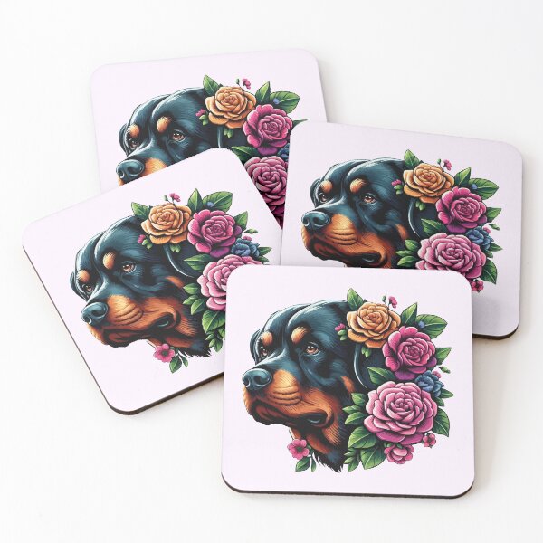 Item preview, Copy of Rottweiler Pet Dog Floral Women Girls Flowers Rottweiler Lover -  designed and sold by PurpleLoveStore.