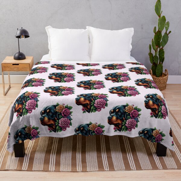 Item preview, Copy of Rottweiler Pet Dog Floral Women Girls Flowers Rottweiler Lover -  designed and sold by PurpleLoveStore.