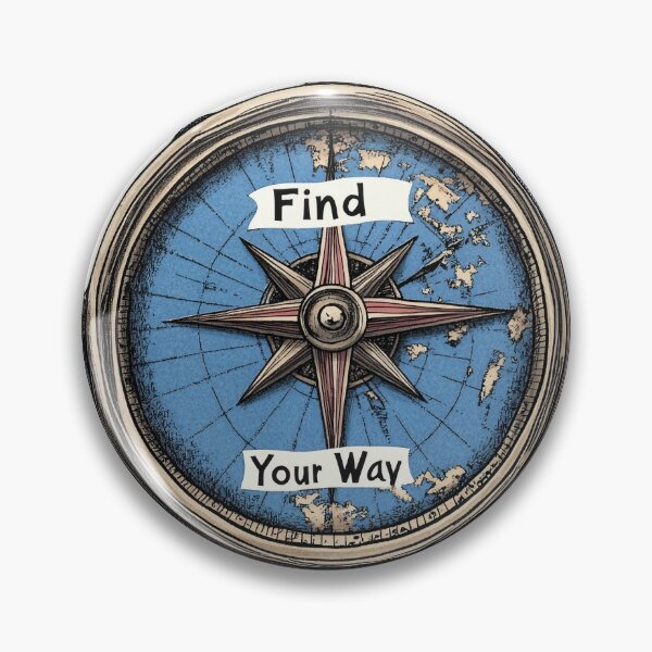 Item preview, Find Your Way - Compass Embedded in Rugged Map with Carved Text on Casing designed and sold by ArtisanSamurai.
