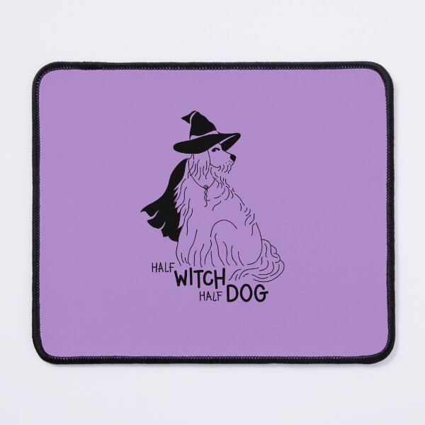 Item preview, Half Witch, Half Dog, Fun Quote for Halloween, Yorkshire Terrier Dog Dressed Witch Costume designed and sold by BlueSalmon.