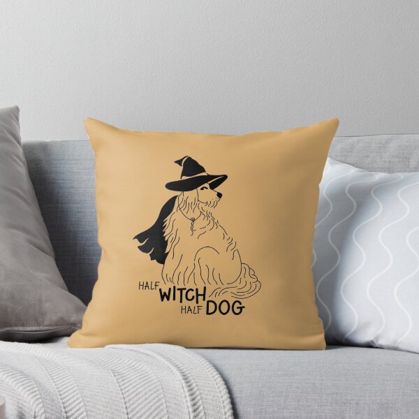 Item preview, Half Witch, Half Dog, Fun Quote for Halloween, Yorkshire Terrier Dog Dressed Witch Costume designed and sold by BlueSalmon.