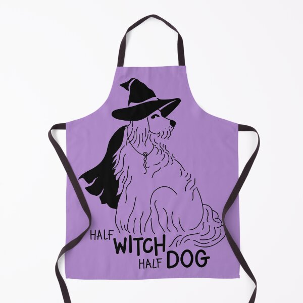 Item preview, Half Witch, Half Dog, Fun Quote for Halloween, Yorkshire Terrier Dog Dressed Witch Costume designed and sold by BlueSalmon.