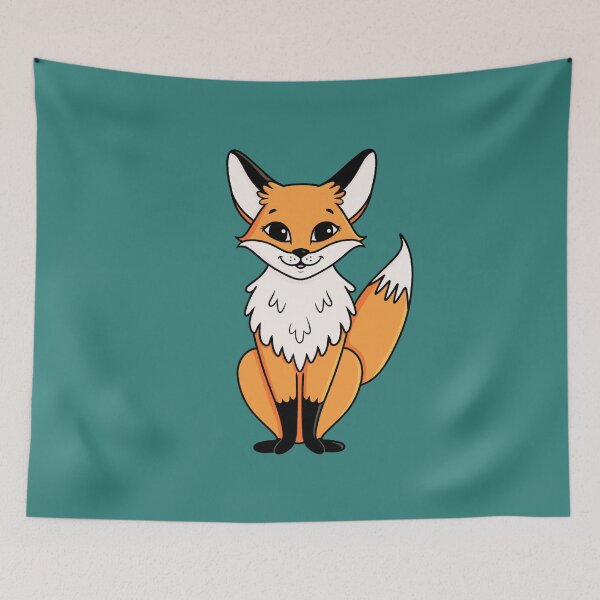Item preview, Cute Happy Fox Sitting designed and sold by Amanda Kinast.