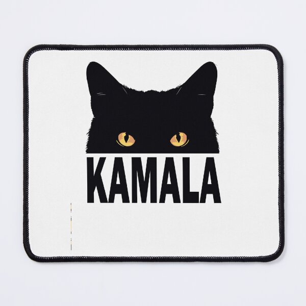 Item preview, Cat Ladies For Kamala Harris 2024 Bright eyed cat watching Funny Political T-Shirt designed and sold by Hema Thilakaratne.