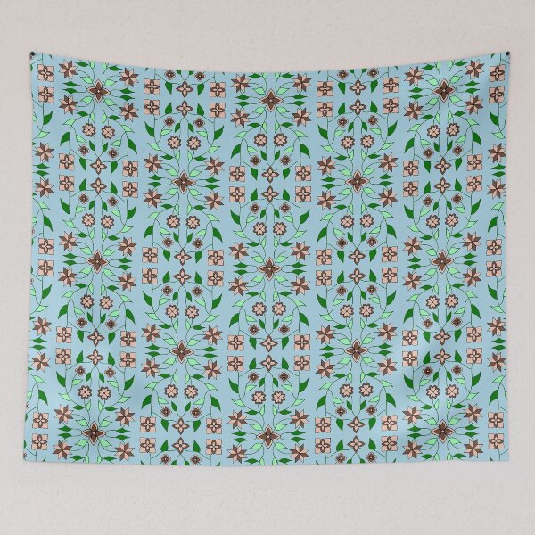 Item preview, Blue Vine Floral designed and sold by Niibidoon.