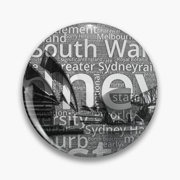 Item preview, Sydney Wordcloud designed and sold by Nonipix.
