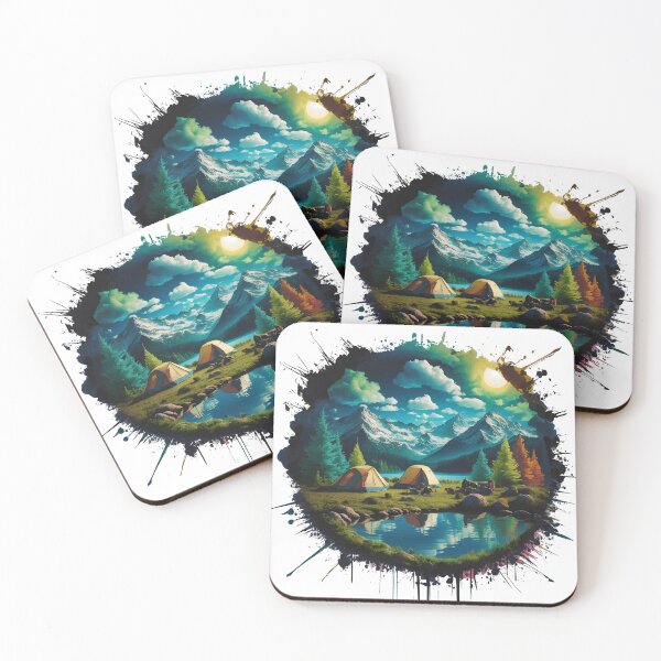 Item preview, serene camping designed and sold by fitgeek.