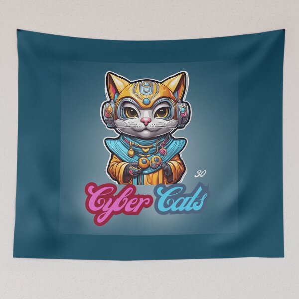 Item preview, Cyber Cats - Cyber Cat 30 designed and sold by Monika Turemka.