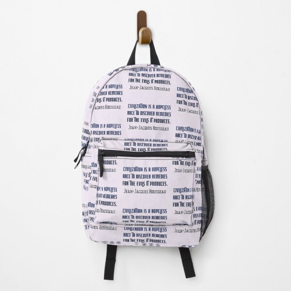 Item preview, Copy of Jean-Jacques Rousseau Quote: Civilization is a hopeless race to discover remedies for the evils it produces. designed and sold by artbleed.