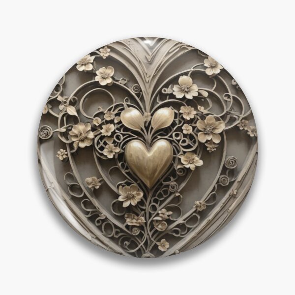 Item preview, Ornate Floral Heart Frame designed and sold by ZenOfAIarts.