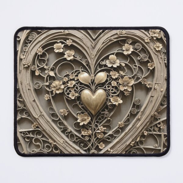 Item preview, Ornate Floral Heart Frame designed and sold by ZenOfAIarts.