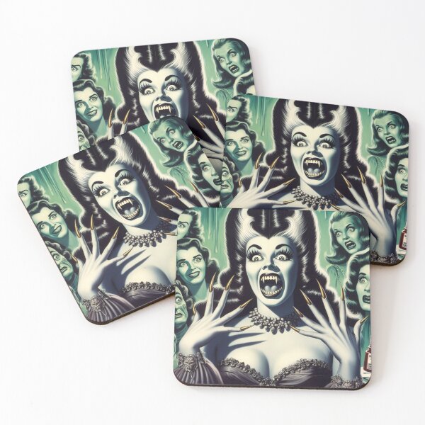 Aperçu de l'œuvre Femme vampire rétro créée et vendue par PulpVintage.