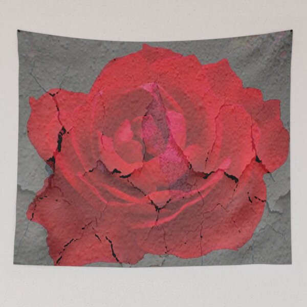 Item preview,   SHABBY CHIC RED ROSE  GARDEN  GREY ABSTRACT designed and sold by sharlesart.