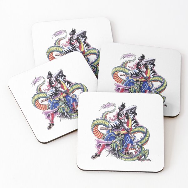 Item preview, Traditional Tattoo Samurai kills dragon designed and sold by wizooo411.
