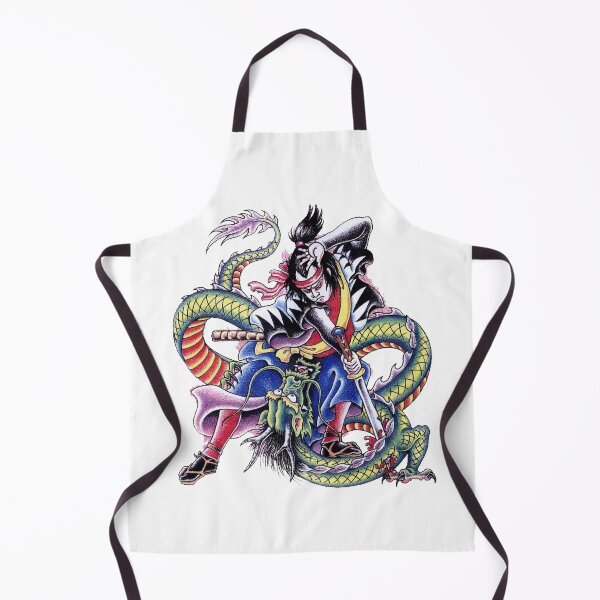Item preview, Traditional Tattoo Samurai kills dragon designed and sold by wizooo411.