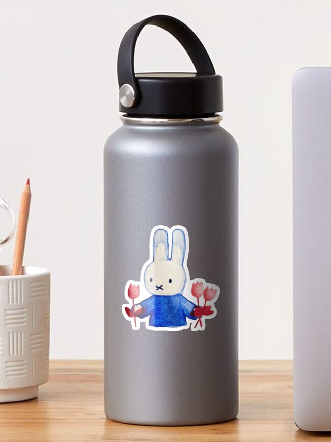 Thumbnail 1 von 3, Sticker, Aquarell-Miffy mit Tulpen! designt und verkauft von bestliz.