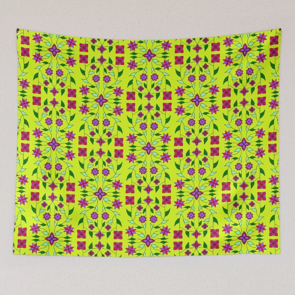 Item preview, Yellow Neon Vine Floral designed and sold by Niibidoon.
