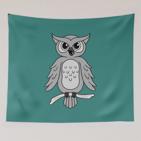 Item preview, Cute Grey Owl designed and sold by Amanda Kinast.