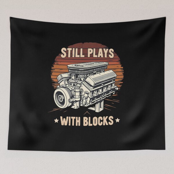 Item preview, Mechanics Still Plays With Blocks designed and sold by HeadTurningArt.