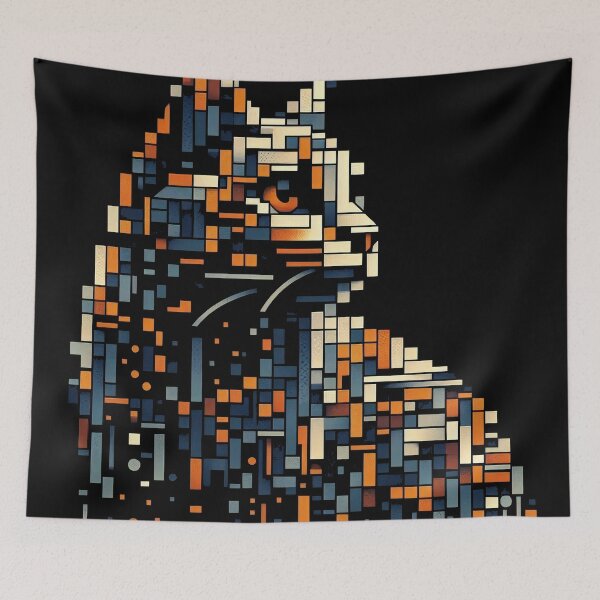 Item preview, Blocky Kitty Cat designed and sold by Wanderdreaming.