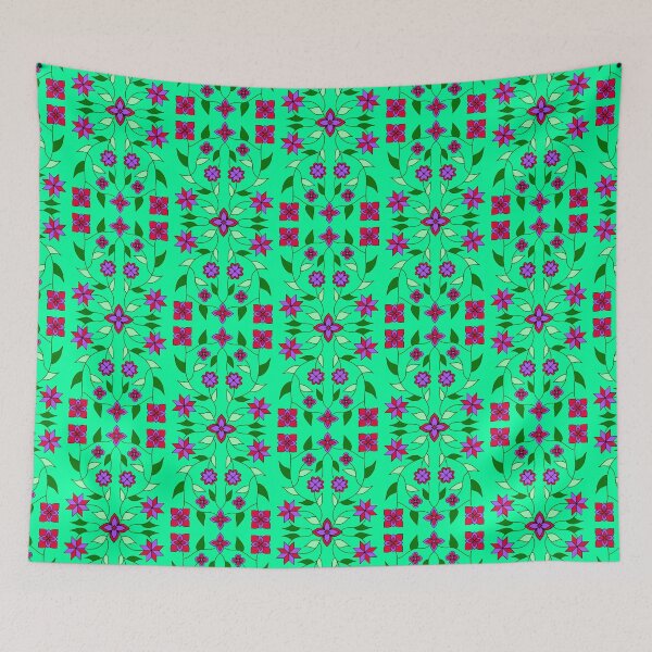 Item preview, Green Neon Vine Floral designed and sold by Niibidoon.