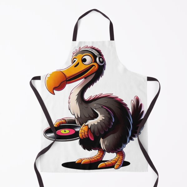 Item preview, Quirky Cartoon Bird Enjoys Vintage Vinyl - A Nostalgic Music Lover’s Delight designed and sold by Aqmean.