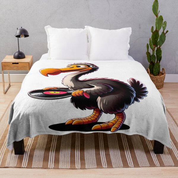 Item preview, Quirky Cartoon Bird Enjoys Vintage Vinyl - A Nostalgic Music Lover’s Delight designed and sold by Aqmean.
