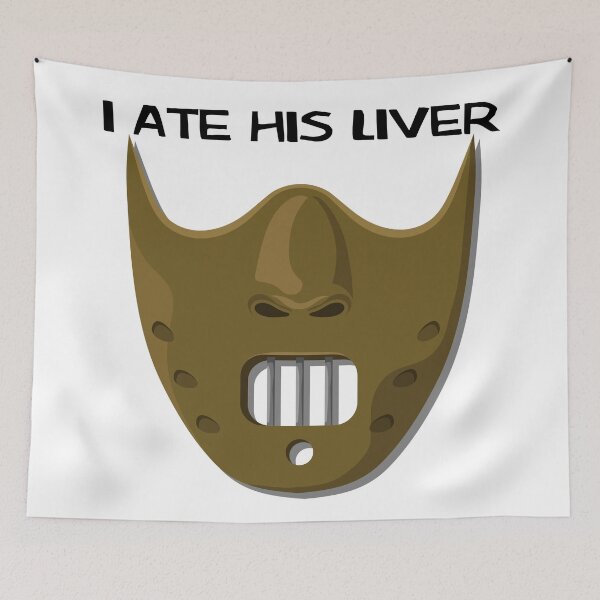 Item preview, I Ate His Liver Hannibal Lecter Mask designed and sold by Henrylizarraga.
