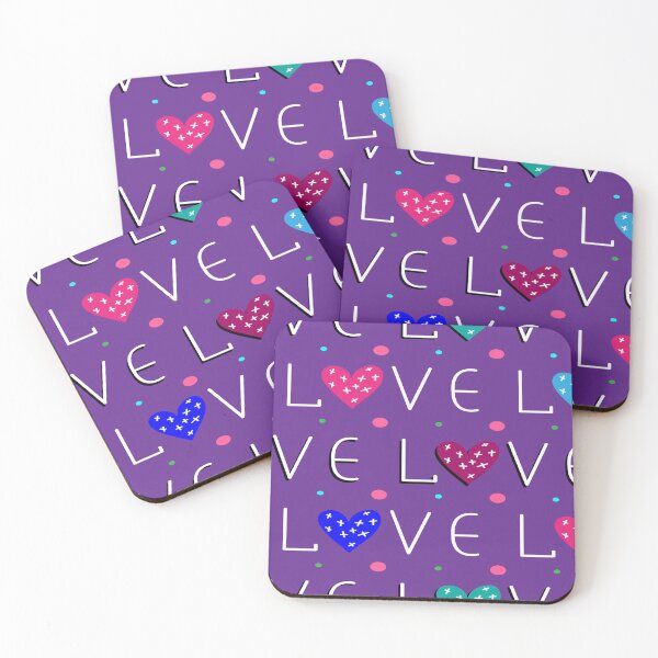 Item preview, Love typography with colorful hearts designed and sold by RubyCollection.