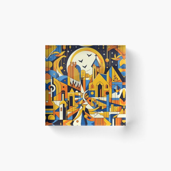 Bird on a wire Acrylic Block