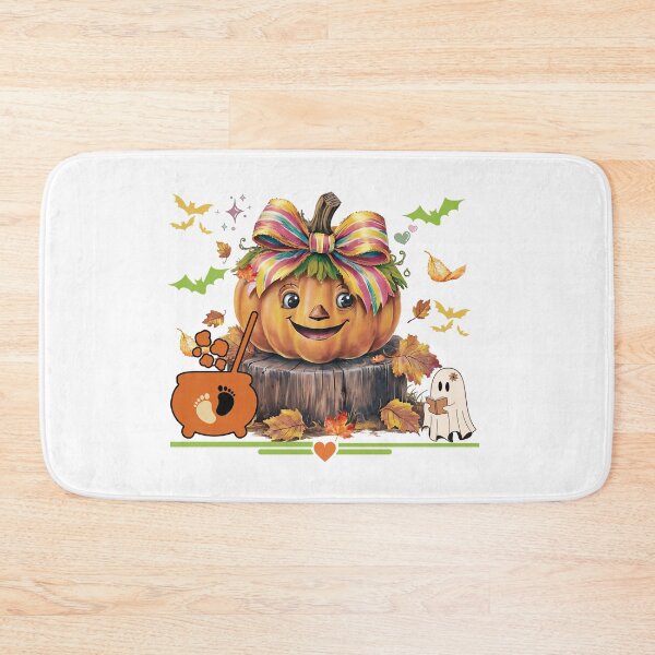 Item preview, Fall Pregnancy, Cute Pumpkin Bow Fall Halloween Colorful Retro Pregnancy Announcement Design designed and sold by Raise2Shine.