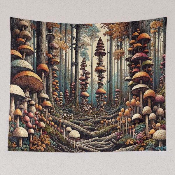 Item preview, Aesthetic Mushroom Forest designed and sold by M-Y-A-R-T-.