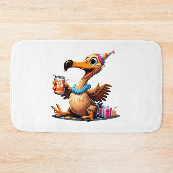 Item preview, Festive Cartoon Bird Celebrating with Gifts and Refreshments designed and sold by Aqmean.