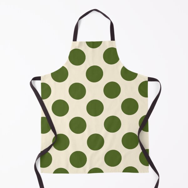 Item preview, Earthy Dark Green Polka Dots and Cream Background designed and sold by Kpss2564.
