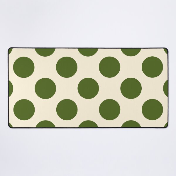 Item preview, Earthy Dark Green Polka Dots and Cream Background designed and sold by Kpss2564.