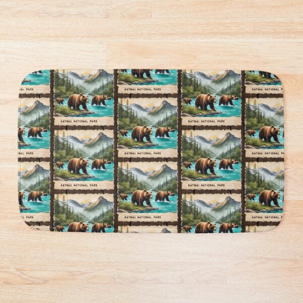 Item preview, Katmai National Park Postcard Vintage Retro Travel designed and sold by TravelPostcardGems.