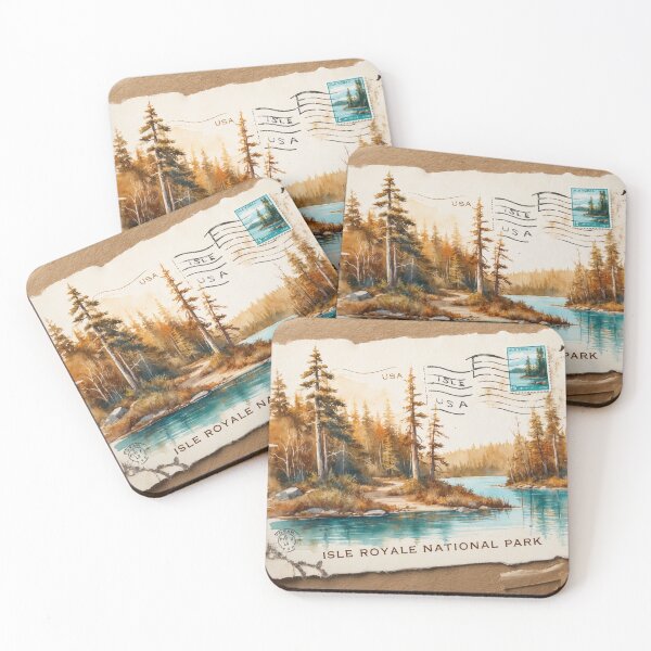 Item preview, Isle Royale National Park Postcard Vintage Retro Travel designed and sold by TravelPostcardGems.